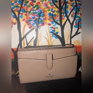 Kate Spade Tan Leila Phone Wristlet Clutch